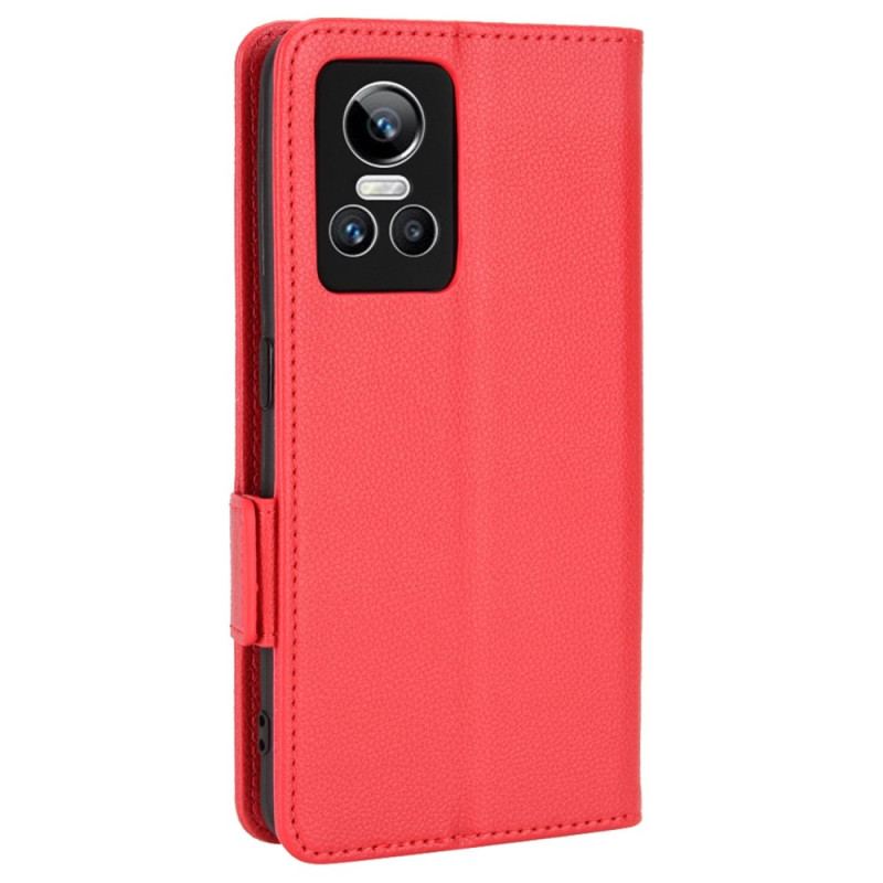 Capa De Celular Para Realme GT Neo 3 Flip Couro Falso Antiderrapante