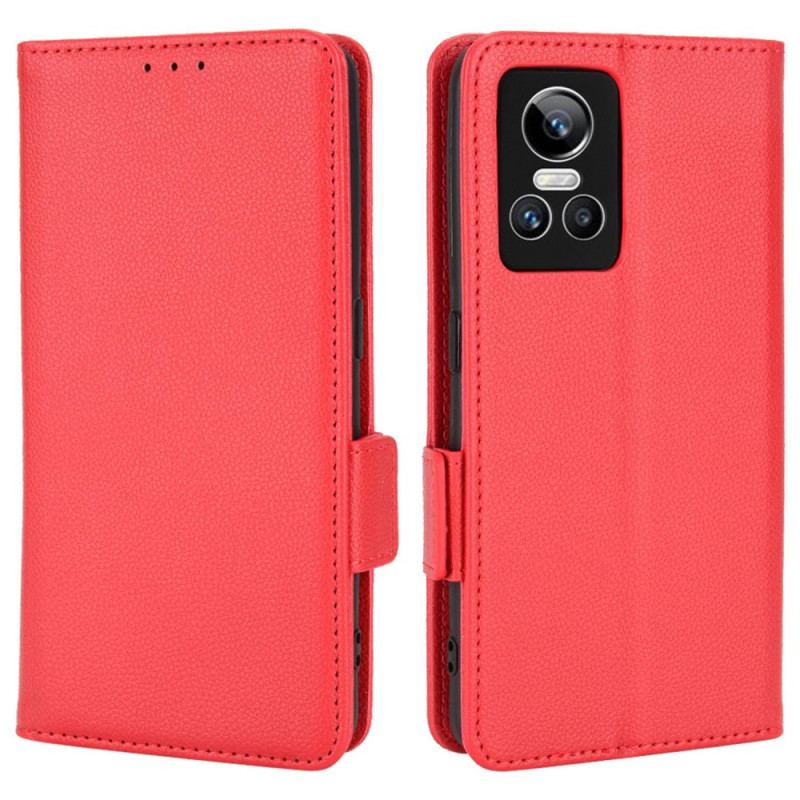 Capa De Celular Para Realme GT Neo 3 Flip Couro Falso Antiderrapante