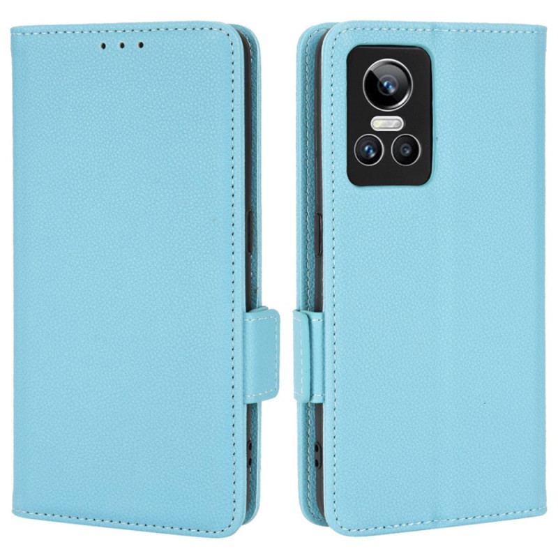 Capa De Celular Para Realme GT Neo 3 Flip Couro Falso Antiderrapante