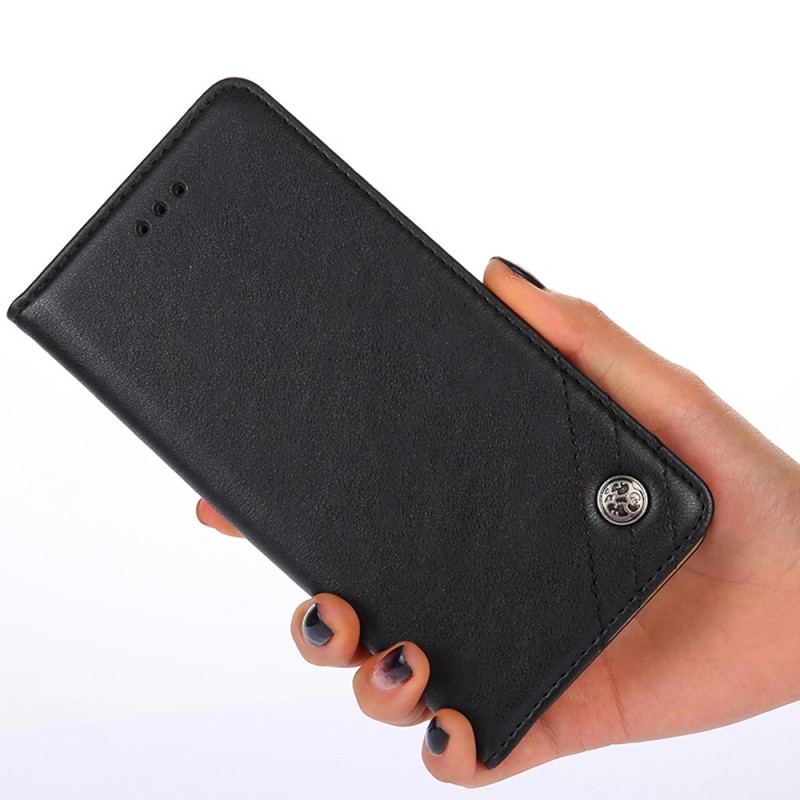 Capa De Celular Para Realme GT Neo 3 Flip Couro Falso Vintage