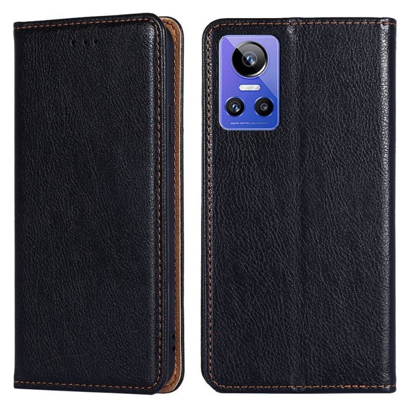 Capa De Celular Para Realme GT Neo 3 Flip Couro Sintético Macio