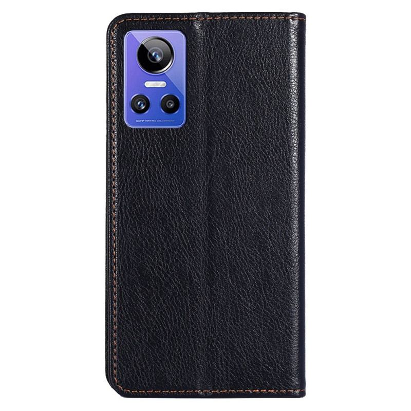 Capa De Celular Para Realme GT Neo 3 Flip Couro Sintético Macio