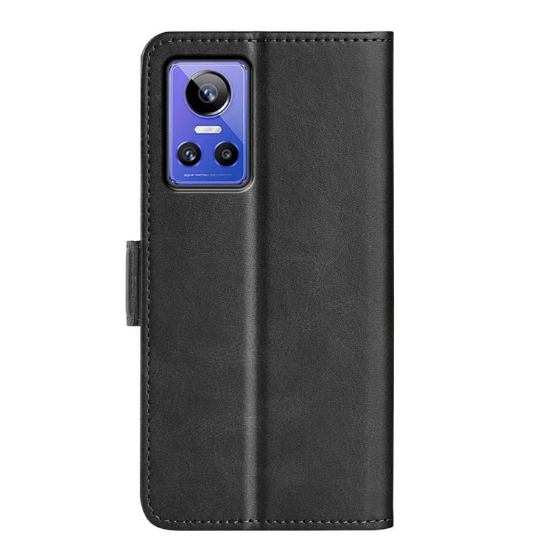 Capa De Celular Para Realme GT Neo 3 Flip Couro Sintético Texturizado