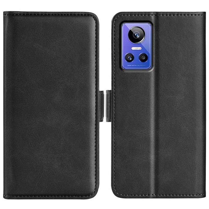 Capa De Celular Para Realme GT Neo 3 Flip Couro Sintético Texturizado