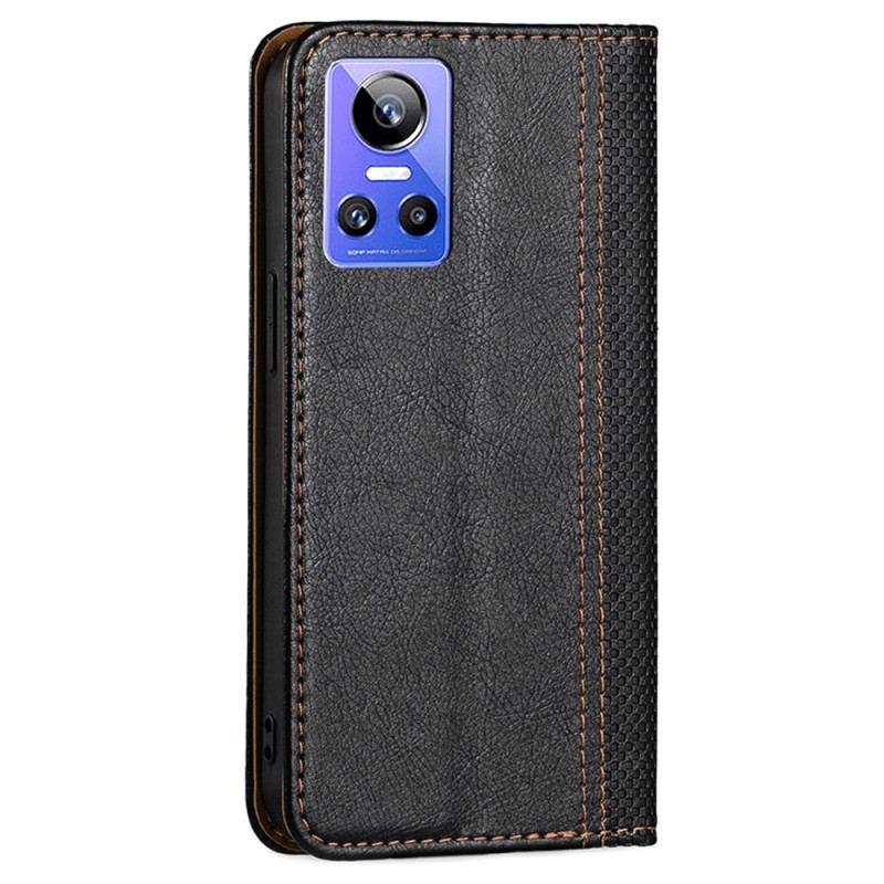 Capa De Celular Para Realme GT Neo 3 Flip Jeans Textura