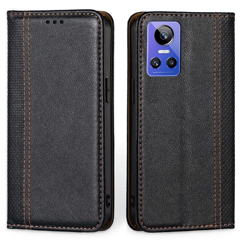 Capa De Celular Para Realme GT Neo 3 Flip Jeans Textura