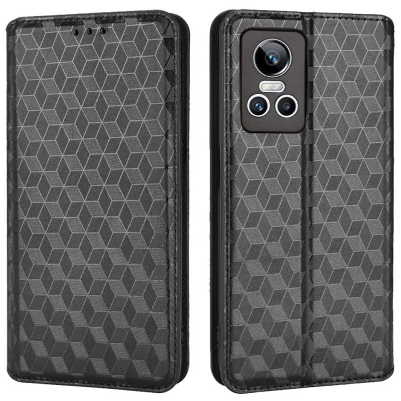 Capa De Celular Para Realme GT Neo 3 Flip Padrões Xadrez