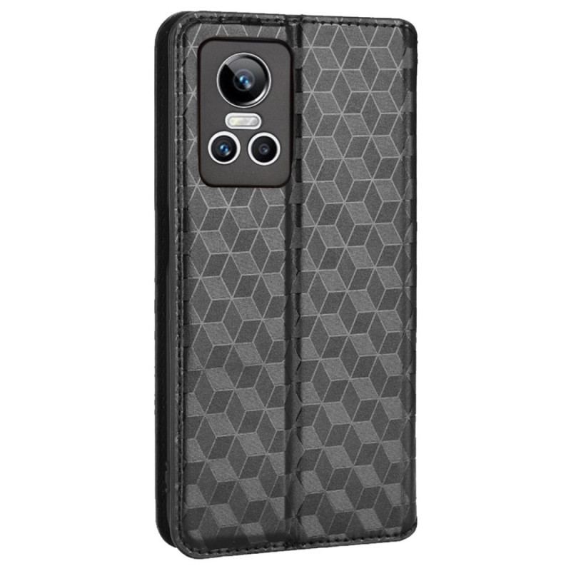 Capa De Celular Para Realme GT Neo 3 Flip Padrões Xadrez