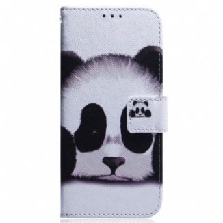 Capa De Couro Para Realme GT Neo 3 Panda Triste