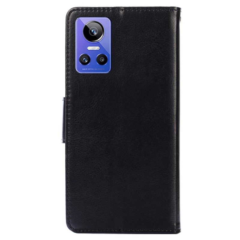 Capa Em Pele Para Realme GT Neo 3 Textura Brilhante