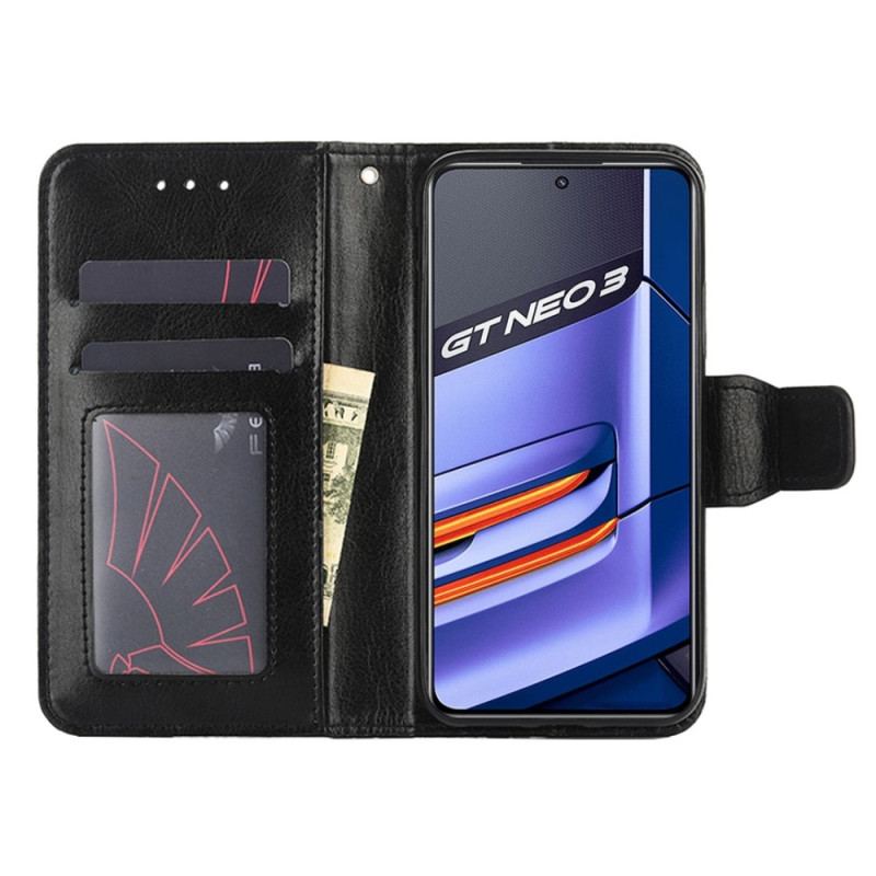 Capa Em Pele Para Realme GT Neo 3 Textura Brilhante