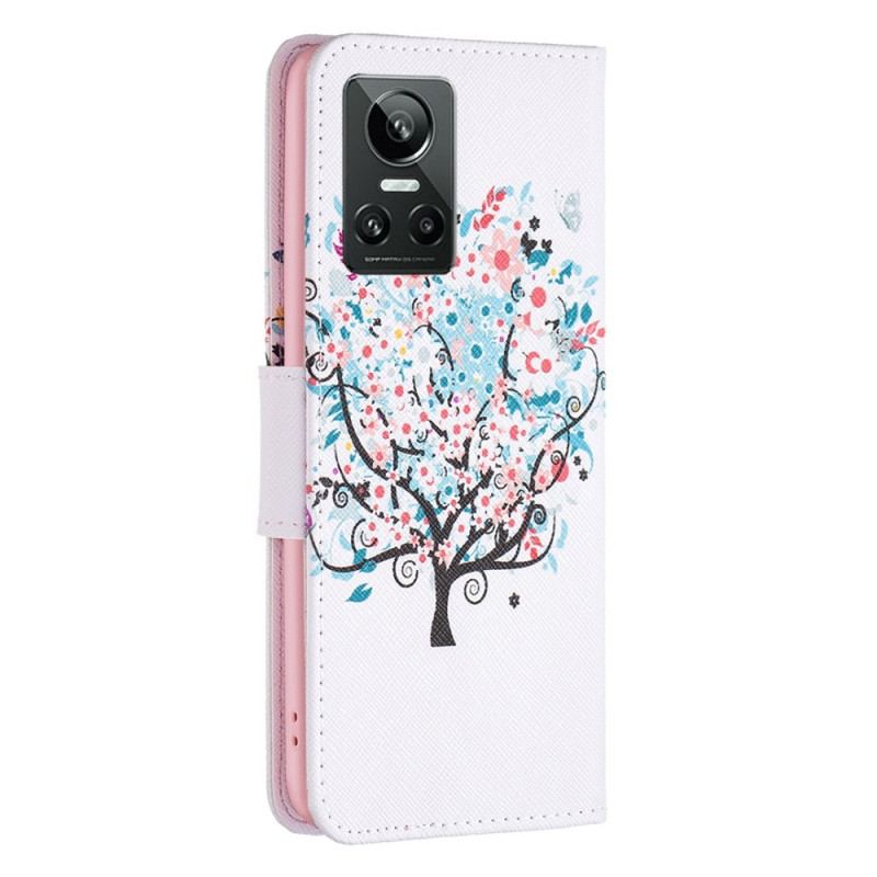 Capa Flip Para Realme GT Neo 3 Árvore Da Fantasia