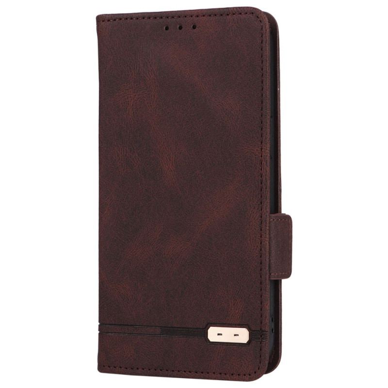 Capa Flip Para Realme GT Neo 3 Couro Amadeirado