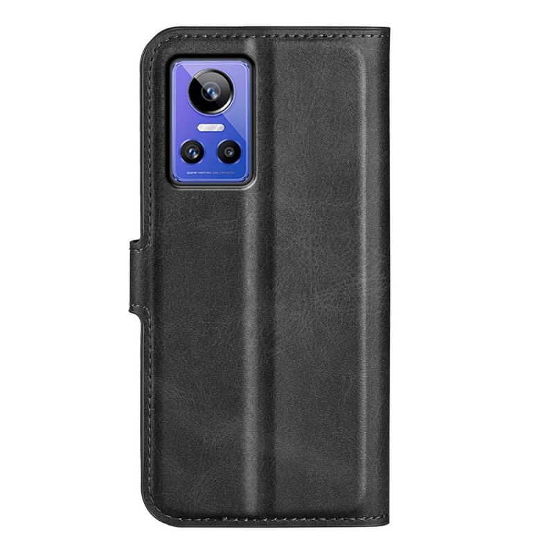 Capa Flip Para Realme GT Neo 3 Couro Falso E Silicone