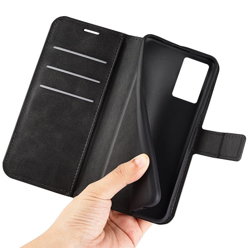 Capa Flip Para Realme GT Neo 3 Couro Falso E Silicone