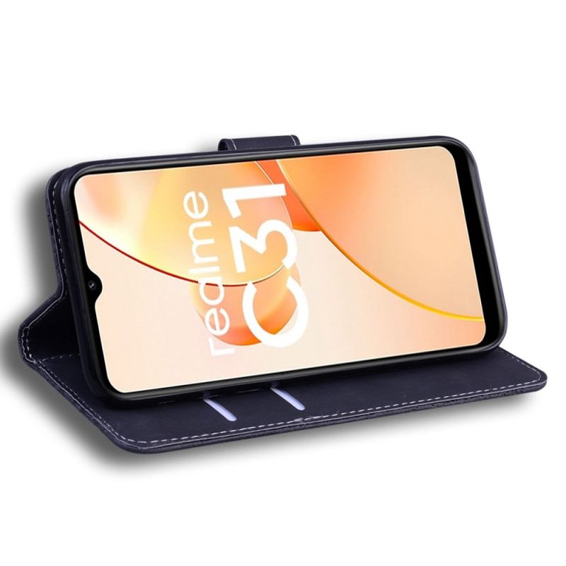 Capa Flip Para Realme GT Neo 3 Couro Sintético