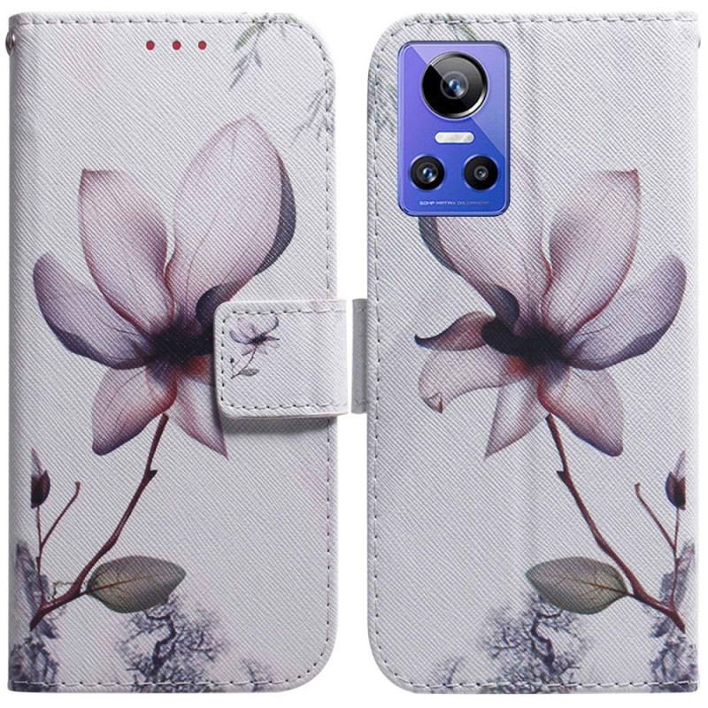 Capa Flip Para Realme GT Neo 3 Flor Efêmera