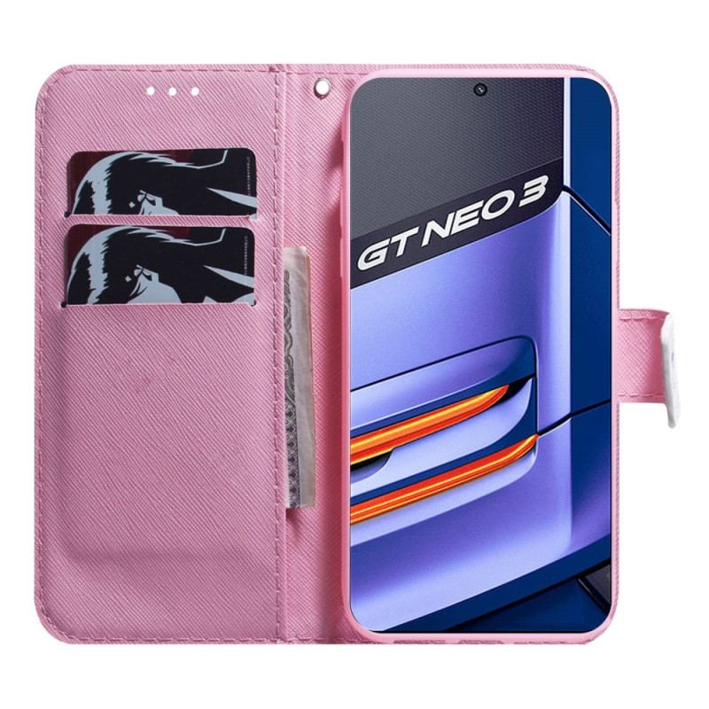 Capa Flip Para Realme GT Neo 3 Flor Efêmera