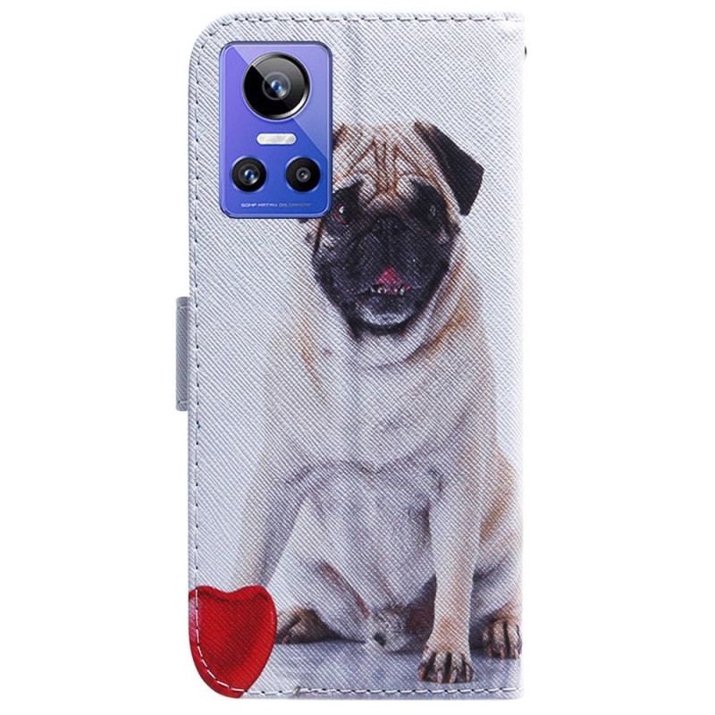 Capa Flip Para Realme GT Neo 3 Luva Pug