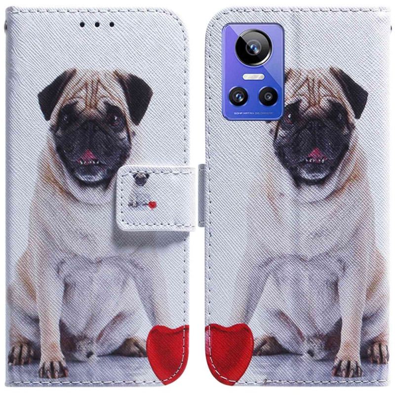 Capa Flip Para Realme GT Neo 3 Luva Pug