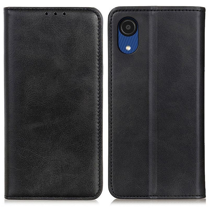 Capa De Celular Para Samsung Galaxy A03 Core Flip Couro Rachado Elegância