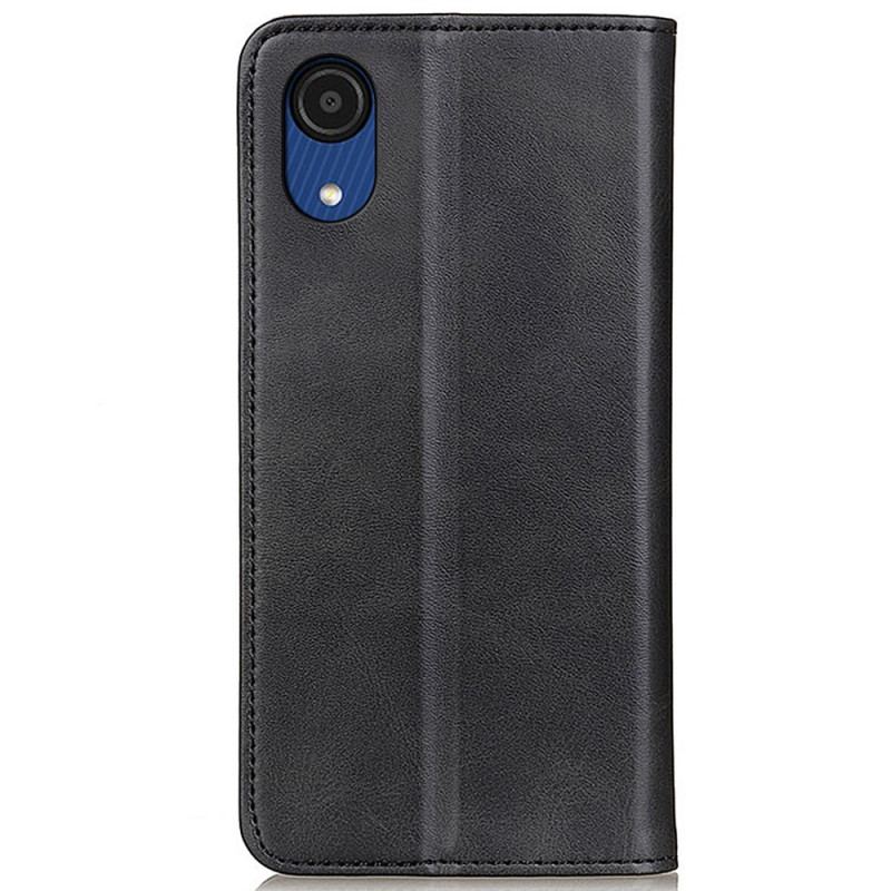 Capa De Celular Para Samsung Galaxy A03 Core Flip Couro Rachado Elegância