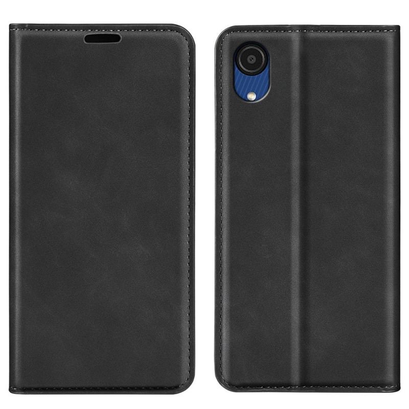 Capa De Celular Para Samsung Galaxy A03 Core Flip Design De Toque De Pele