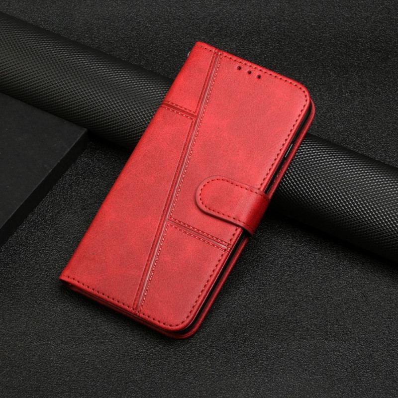 Capa De Couro Para Samsung Galaxy A03 Core De Cordão Strappy Geo Leather Effect