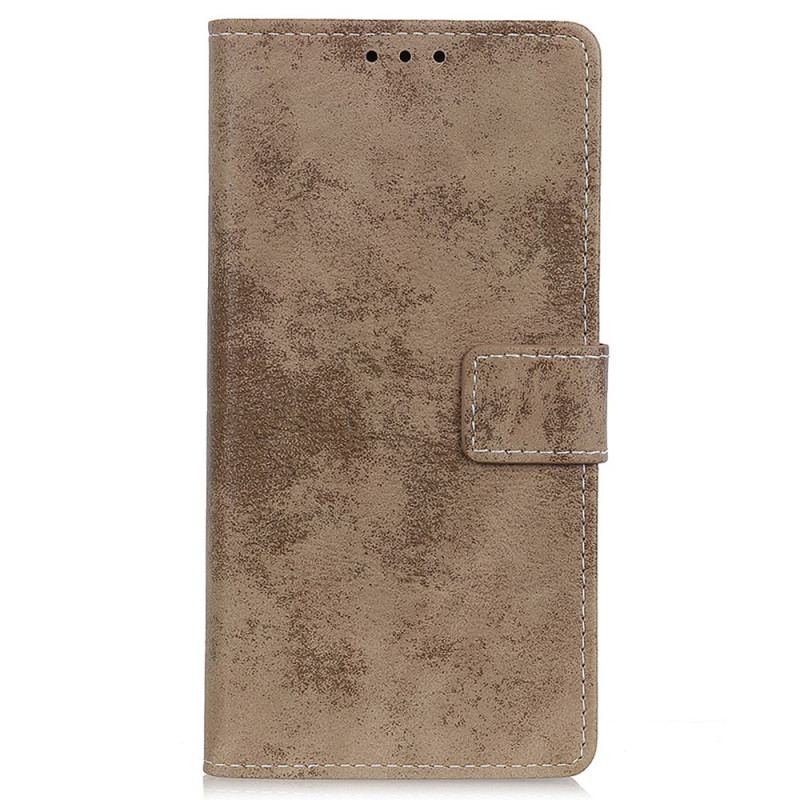 Capa De Couro Para Samsung Galaxy A03 Core Efeito Couro Vintage