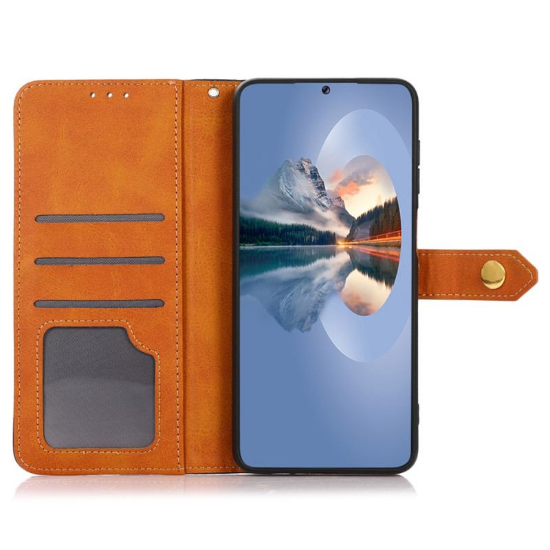 Capa De Couro Para Samsung Galaxy A03 Core Couro Falso Com Alça Khazneh