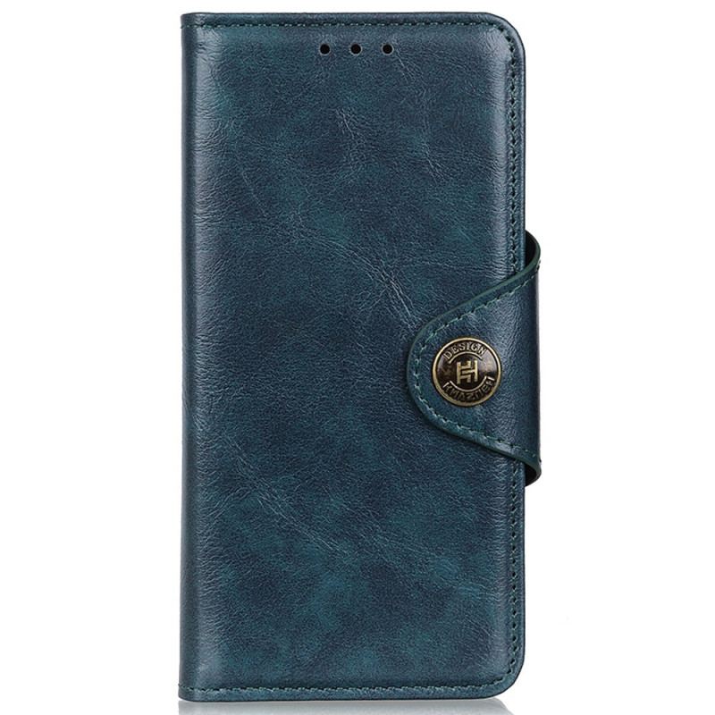 Capa Flip Para Samsung Galaxy A03 Core Botão De Couro Sintético Brilhante