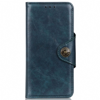 Capa Flip Para Samsung Galaxy A03 Core Botão De Couro Sintético Brilhante