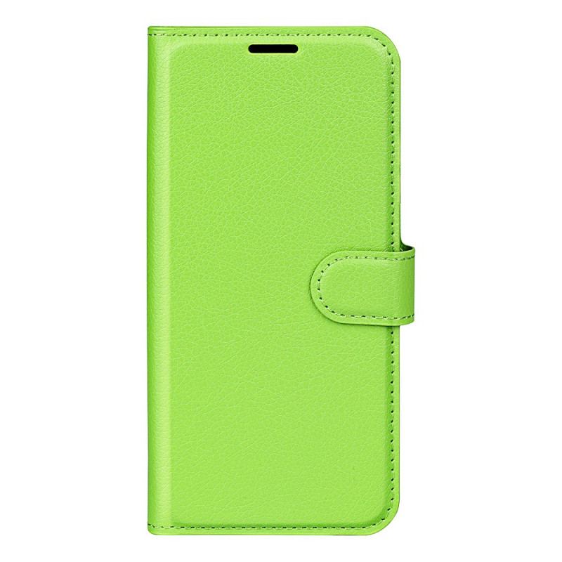 Capa Flip Para Samsung Galaxy A03 Core Clássico Efeito Couro Lichia