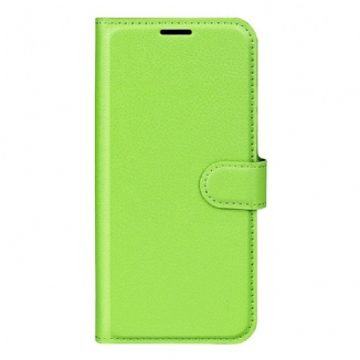 Capa Flip Para Samsung Galaxy A03 Core Clássico Efeito Couro Lichia