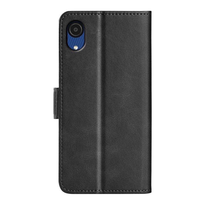 Capa Flip Para Samsung Galaxy A03 Core De Couro Aba Dupla