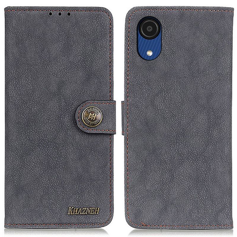 Capa Flip Para Samsung Galaxy A03 Core Couro Dividido Retrô Khazneh