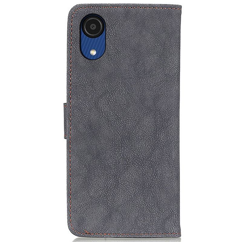 Capa Flip Para Samsung Galaxy A03 Core Couro Dividido Retrô Khazneh