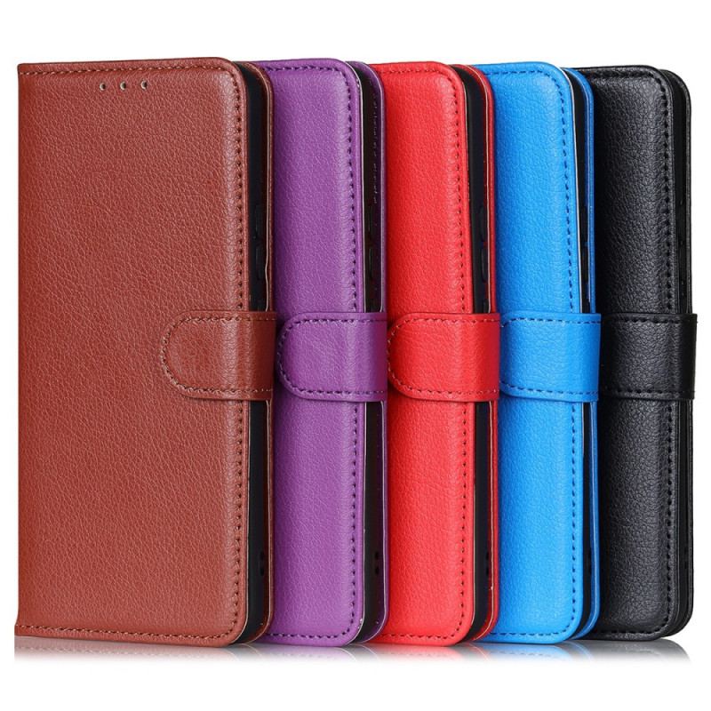 Capa Flip Para Samsung Galaxy A03 Core Couro Lichia Tradicional