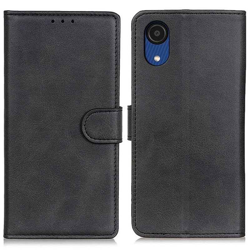 Capa Flip Para Samsung Galaxy A03 Core Efeito De Couro Fosco