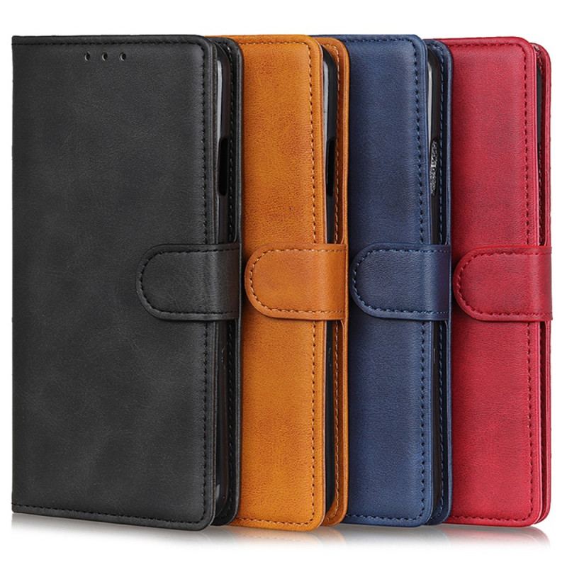 Capa Flip Para Samsung Galaxy A03 Core Efeito De Couro Fosco