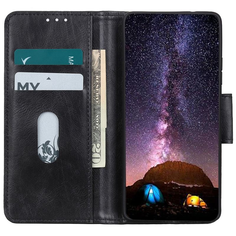 Capa Flip Para Samsung Galaxy A03 Core Fecho Reversível Efeito Couro