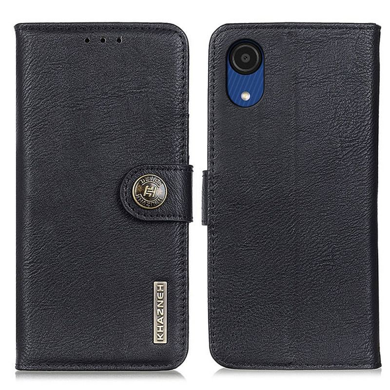 Capa Flip Para Samsung Galaxy A03 Core Imitação De Couro Khazneh