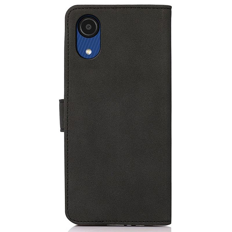 Capa Flip Para Samsung Galaxy A03 Core Khazneh Textura Efeito Couro