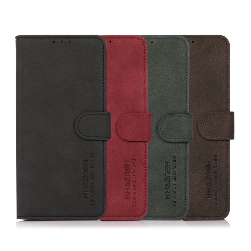 Capa Flip Para Samsung Galaxy A03 Core Khazneh Textura Efeito Couro