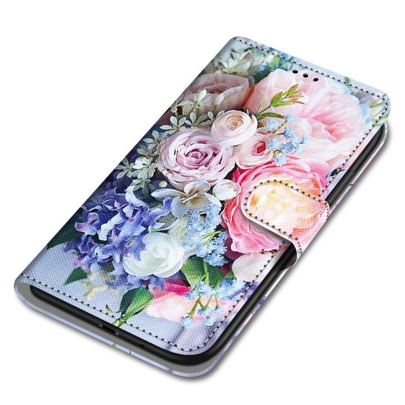 Capa Flip Para Samsung Galaxy A03 Core Maravilha Floral