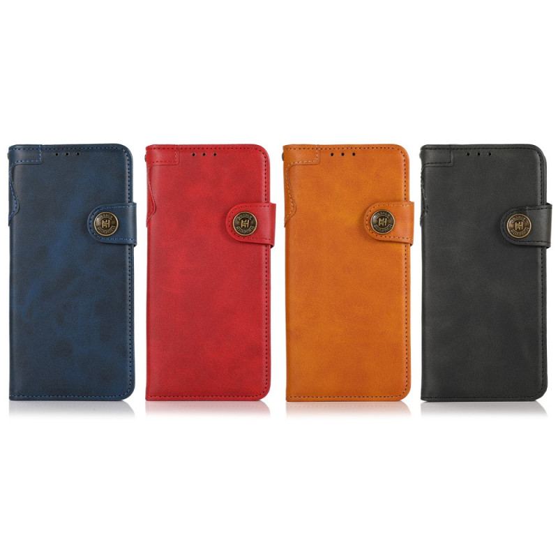 Capa Folio Para Samsung Galaxy A03 Core Botão Magnético Khazneh