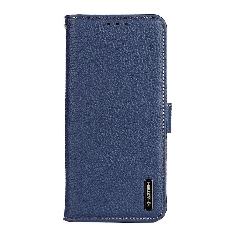 Capa Folio Para Samsung Galaxy A03 Core Couro Litchi Genuíno Khazneh Rfid