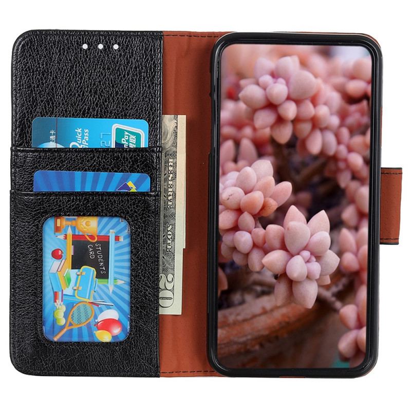 Capa Folio Para Samsung Galaxy A03 Core Couro Napa Rachado