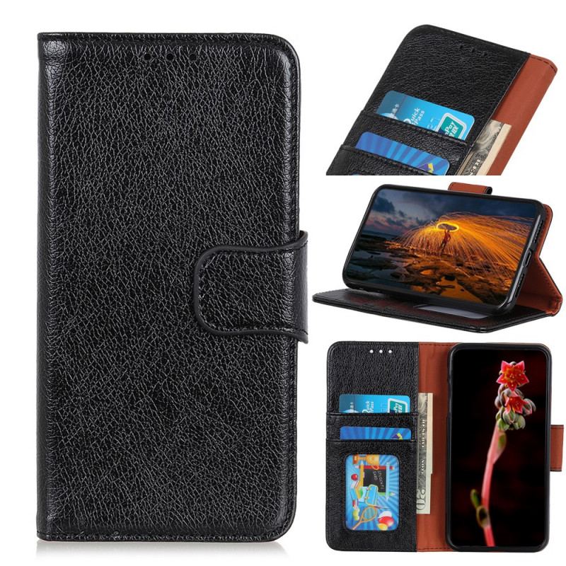 Capa Folio Para Samsung Galaxy A03 Core Couro Napa Rachado