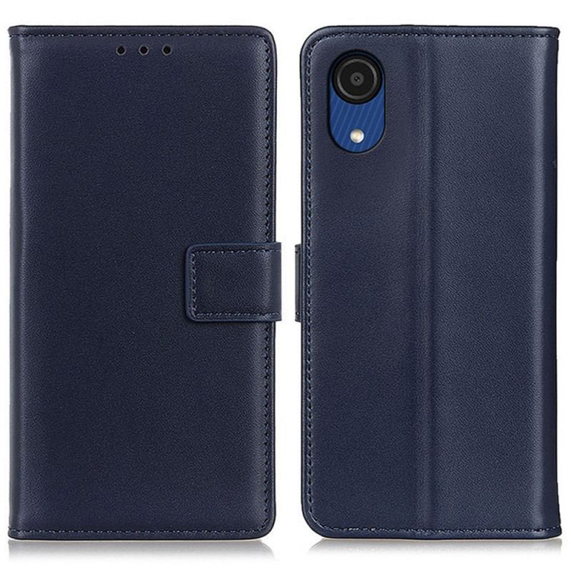 Capa Folio Para Samsung Galaxy A03 Core Couro Sintético Liso